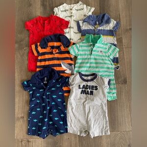 Boys Summer Onesie Bundle 6M